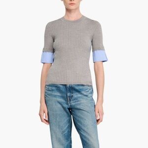 Sandro NWT Gray Knit Top